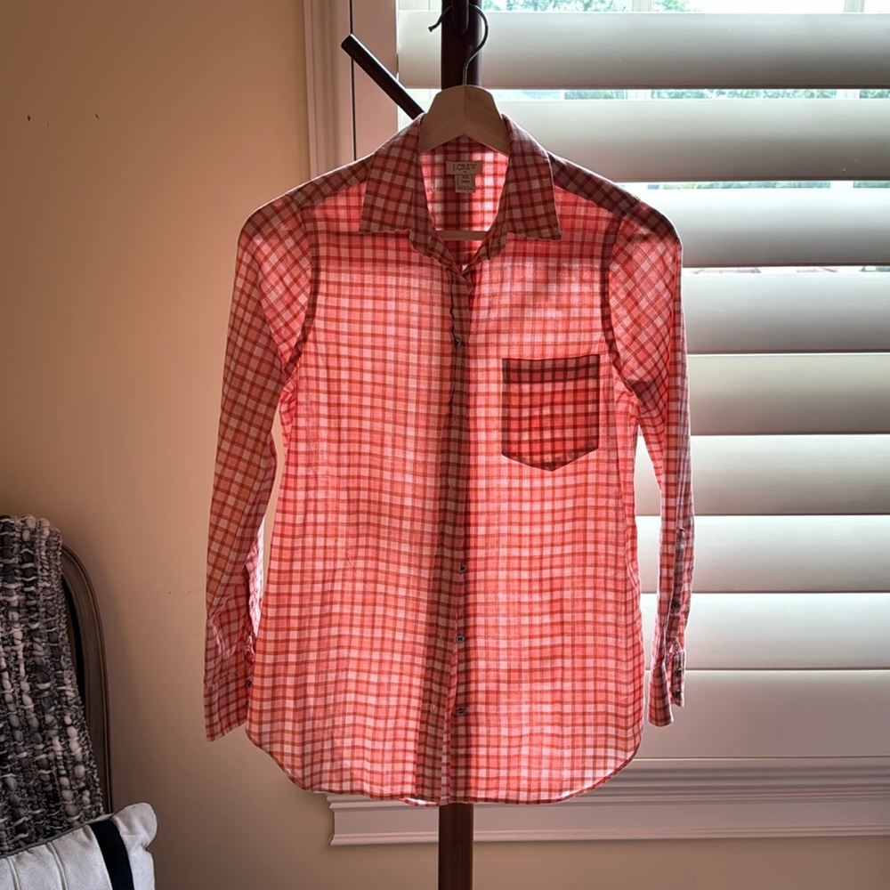 JCrew Factory Checkered Button Down Shirt